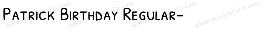 Patrick Birthday Regular字体转换